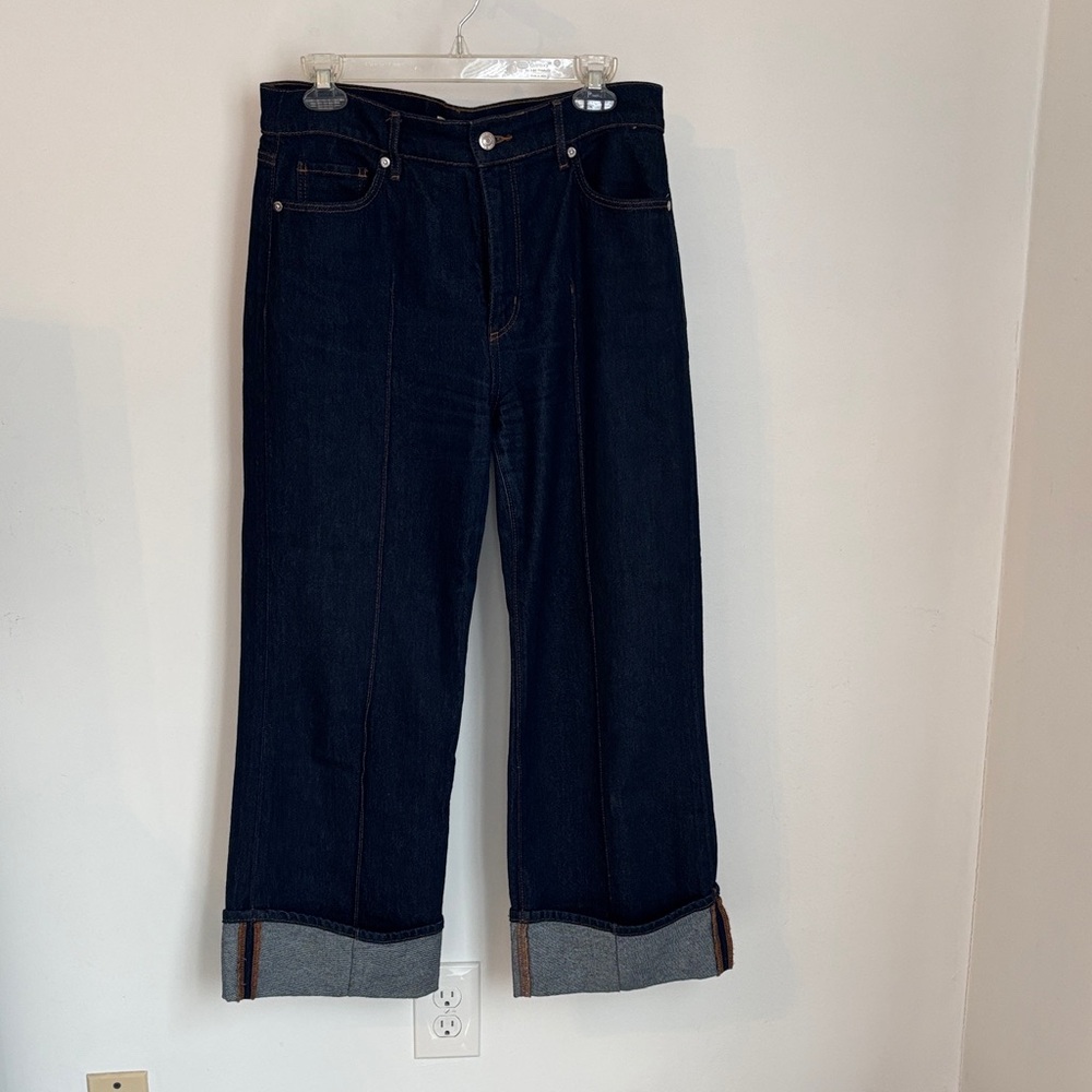 LOFT women Deep Indigo Relaxed Jeans